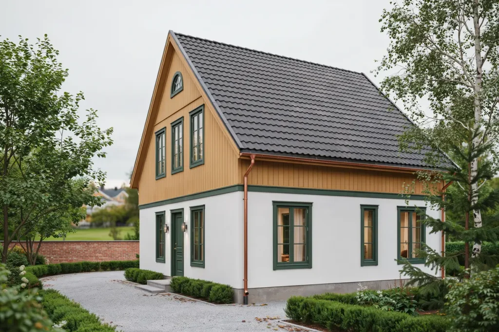l ktbyte och nya takpannor p villa i h gdalen