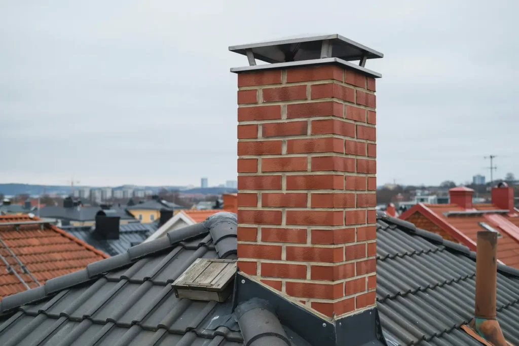 skorstensrenovering med ny skorstenshuv och foglagning i h gdalen bandhagen